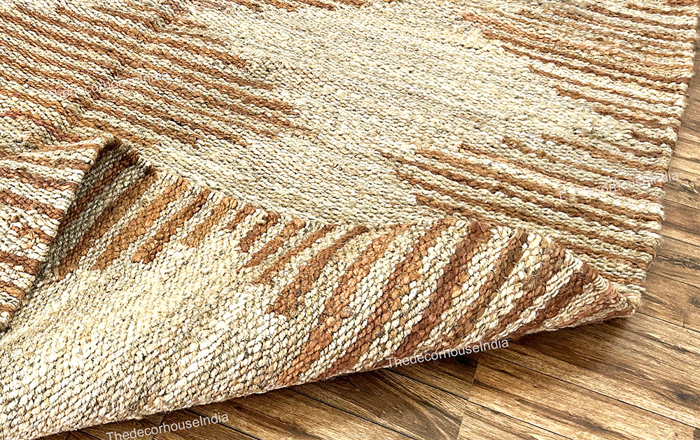 JR87 Natural Boho Geometric Tribal Rug