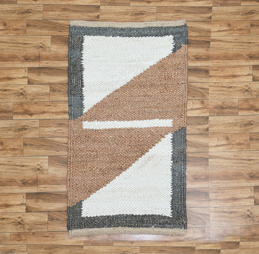 JR38A Handwoven Jute Kilim Rug