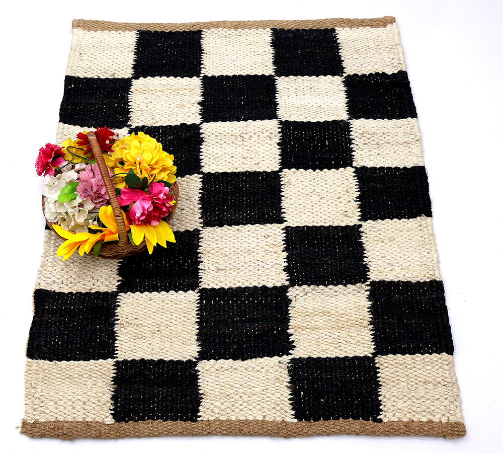 JR36A Handwoven Jute Kilim Rug