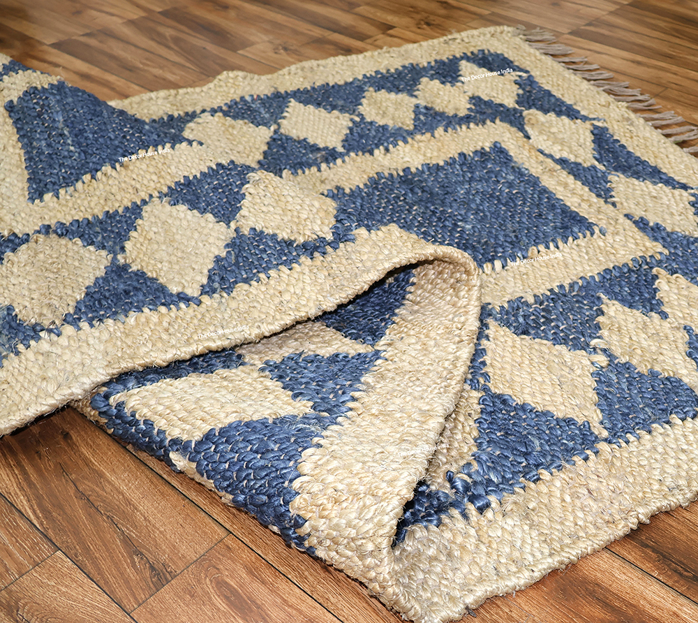 JR93 Blue Geometric Area Rug