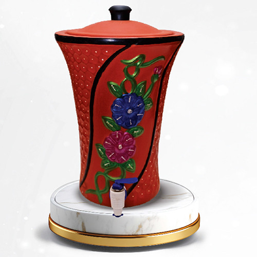 7.5 Ltr Penta Red Clay Water Pot