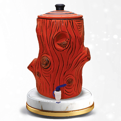 10 Ltr Tree Shape Red Clay Water Pot