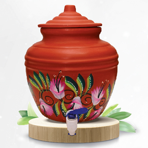 12 Ltr Tameti Red Clay Water Pot