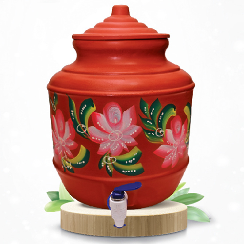 15 Ltr Capsule Red Clay Water Pot