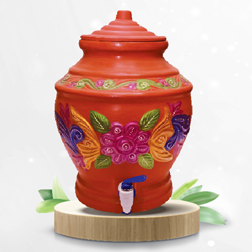 18 Ltr Big Rajwadi Red Clay Water Pot