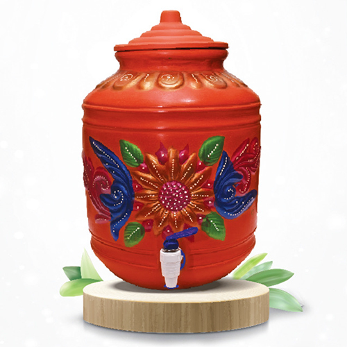 18 Ltr Jodhpuri Jalar Red Clay Water Pot