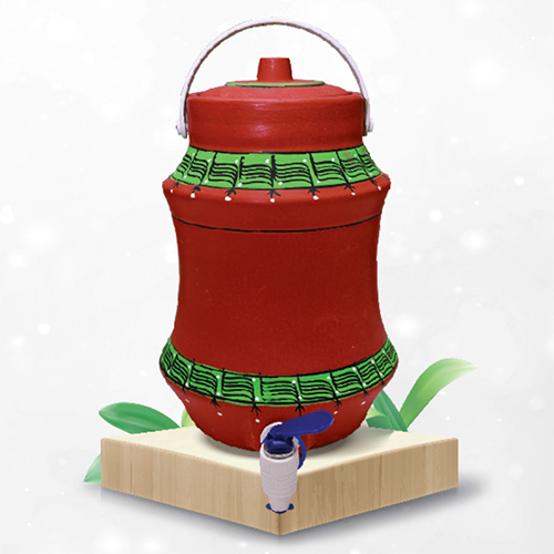 4.5 Ltr Cherry Shape Red Clay Water Jug