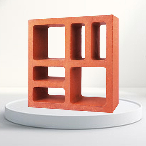 Square Design Red Clay Decorative Grill