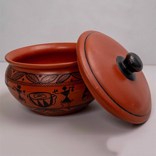 Red Clay Round Biryani Pot