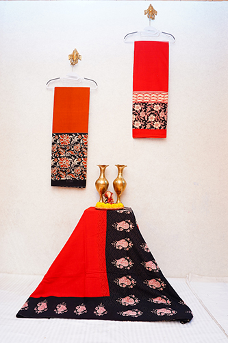 DN-2353 Ajrakh Print Tissue Kanjeevaram Sarees