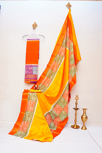 DN-2260 Chanderi Silk Kalamkari Kanjeevaram Sarees