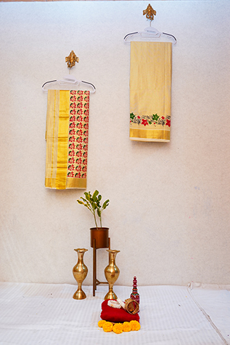 DN-1600 Kerala Cotton Kanjeevaram Saree