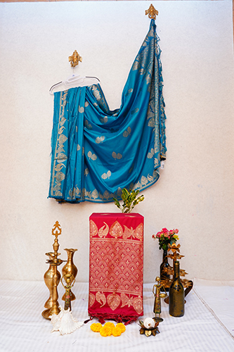 DN-383 Matka Kanchipuram Silk Saree