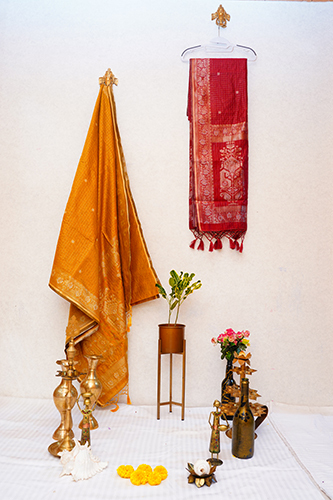 DN-3104 Matka Kanchipuram Silk Saree