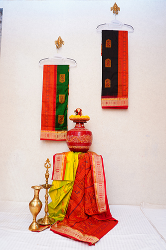 DN-2442 Pure Kanchipuram Silk  Bomkai Saree