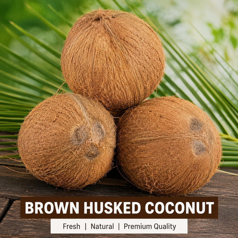 Brown Husked Coconut