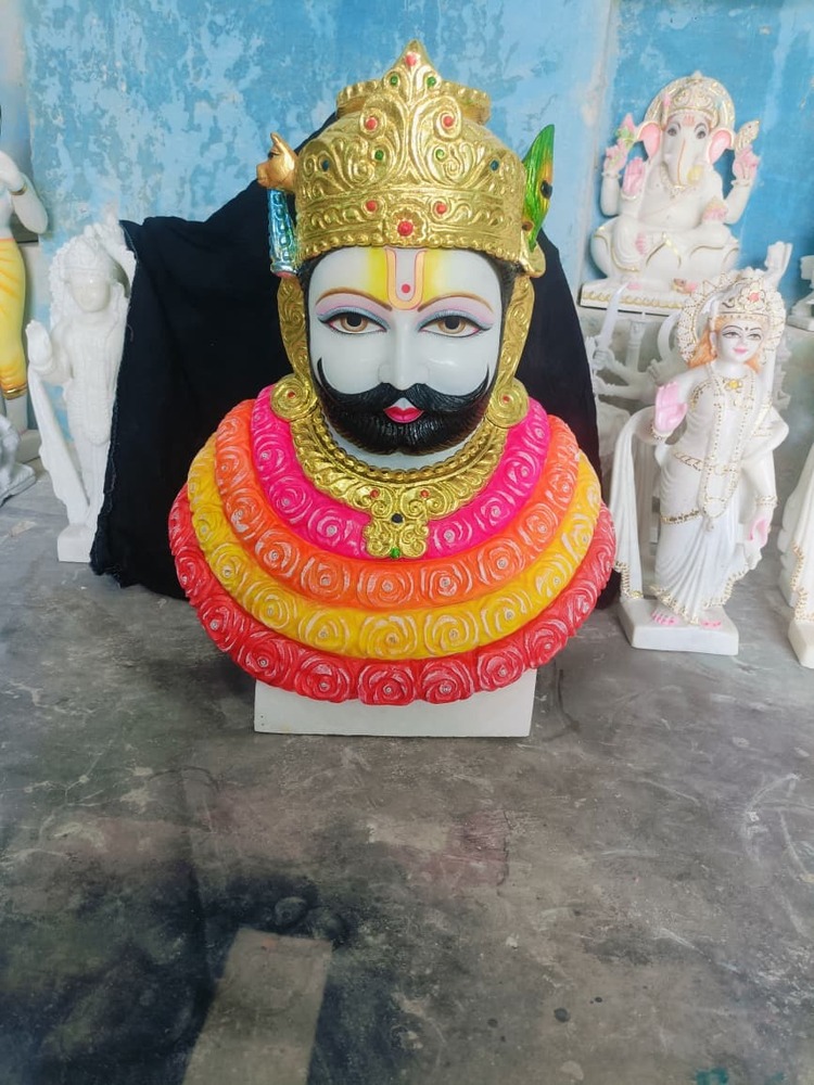 Polished Marble Khatu Shyam Ji Murti