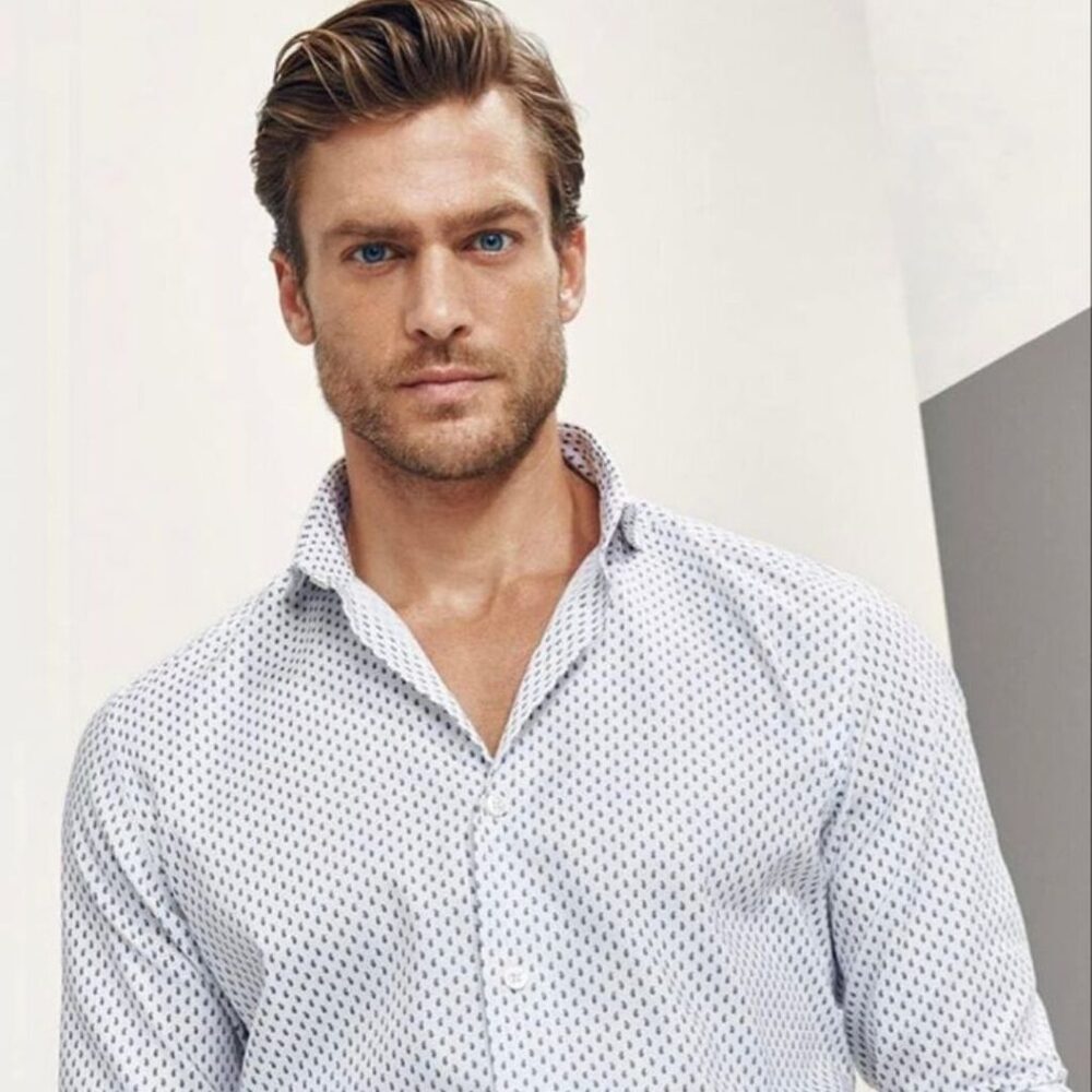 Men White Printed Casual Shirt