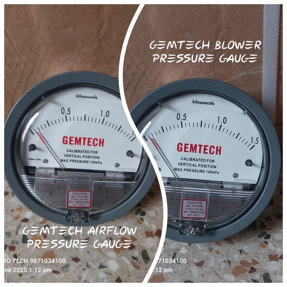 GEMTECH DIFFERENTIAL PRESSURE GAUGE Trusted By Across India