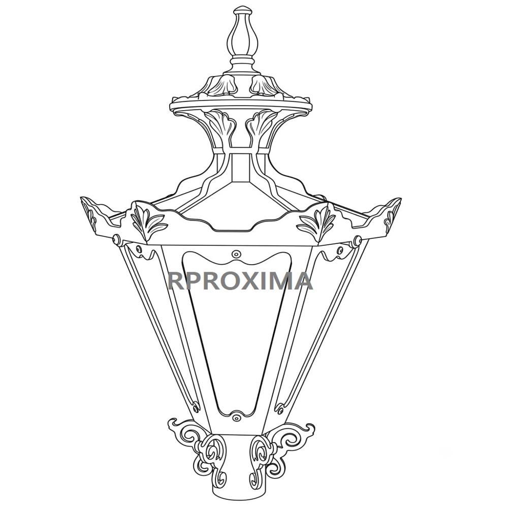 cast aluminum decorative pole light