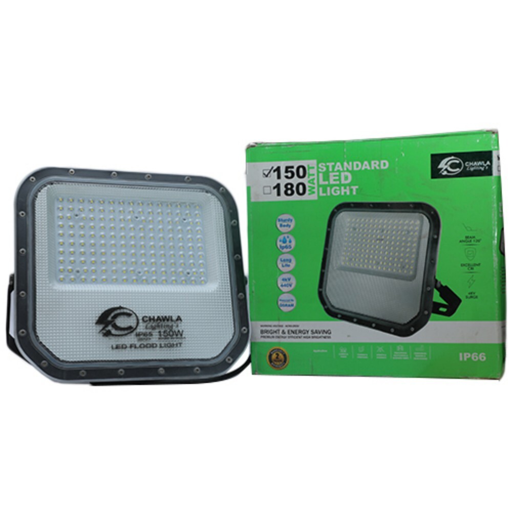 150w Led Flood Light - Metal & Glass Construction | Versatile Indoor & Outdoor Use, Bright Multi-color Options, 1-year Warranty