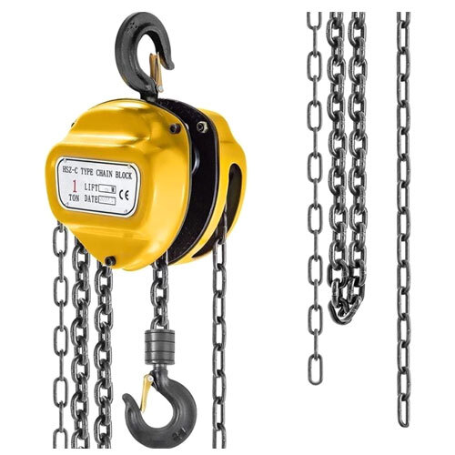 Chain Pulley Block - Color: Yellow With Blue Hook