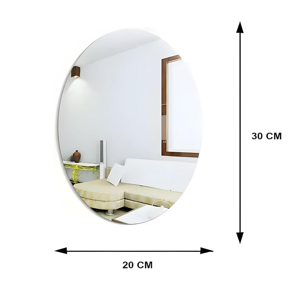 Oval Shape Sticker Mirror 
