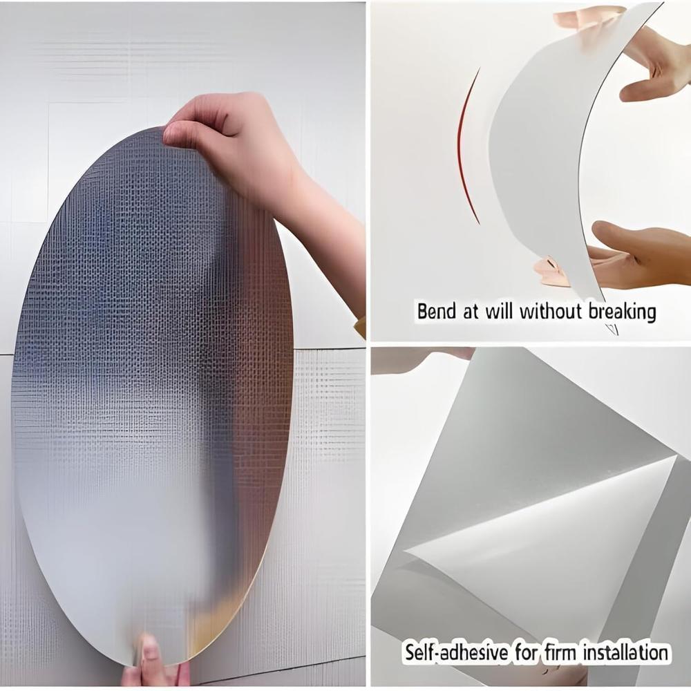 Oval Shape Sticker Mirror 