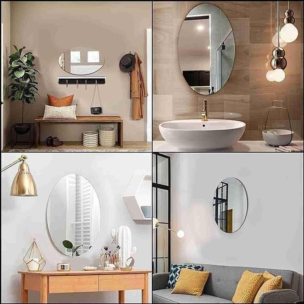 Oval Shape Sticker Mirror 