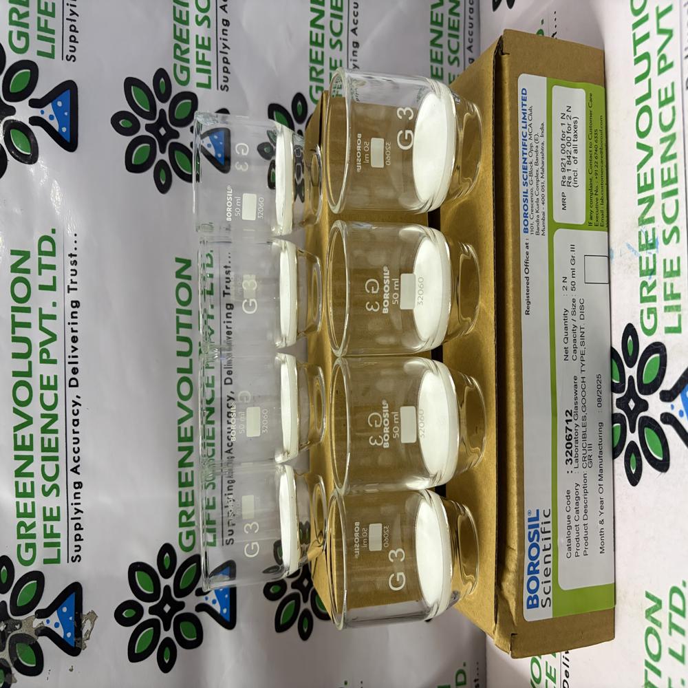 Gooch Crucible Low Form With Sintered Disc 50ml Borosil