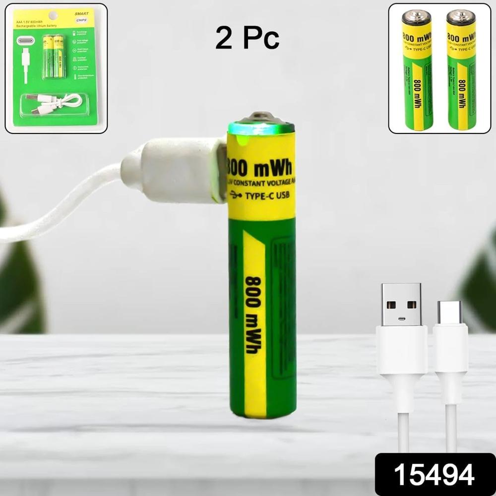 Type C Rechargeable Batteries (Pack