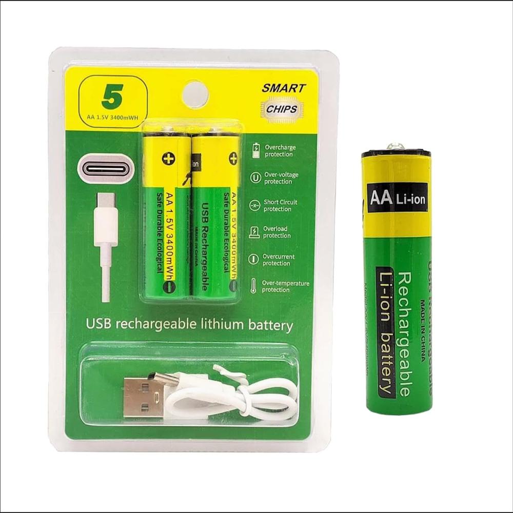 Type C Rechargeable Batteries (Pack