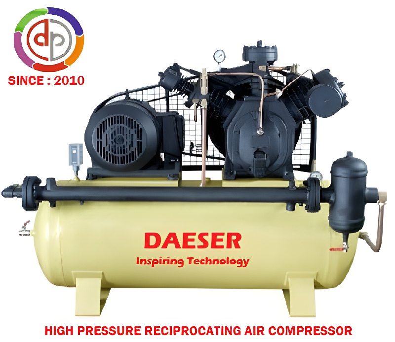 Pet Blowing Reciprocating Air Compressor - Color: Yellow