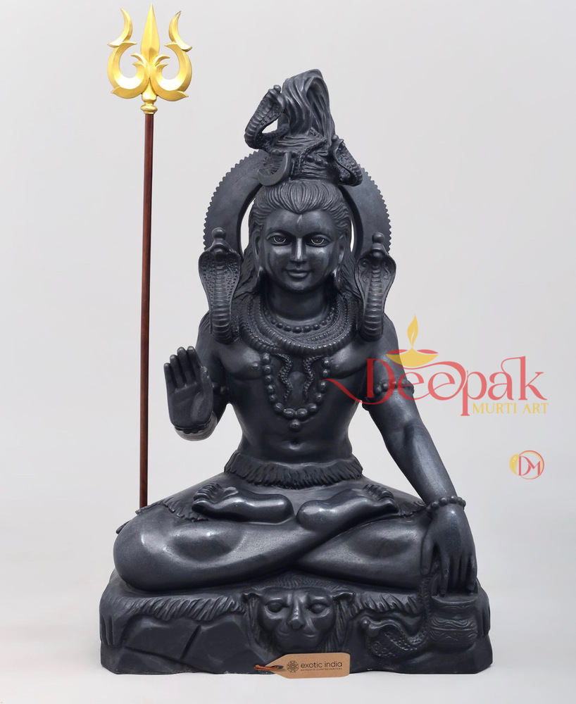 Balck marble mahadev 3 feet