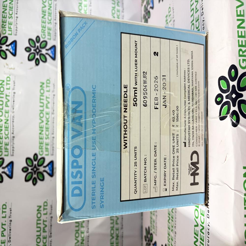 Dispo Van 50 ml Syringe without Needle