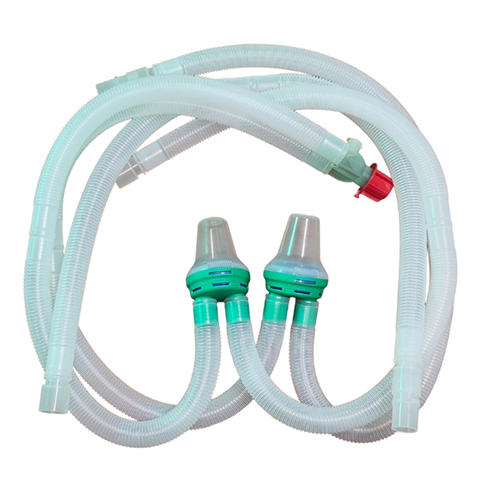 Neonatal Pediatric ventilator circuit with double water trap