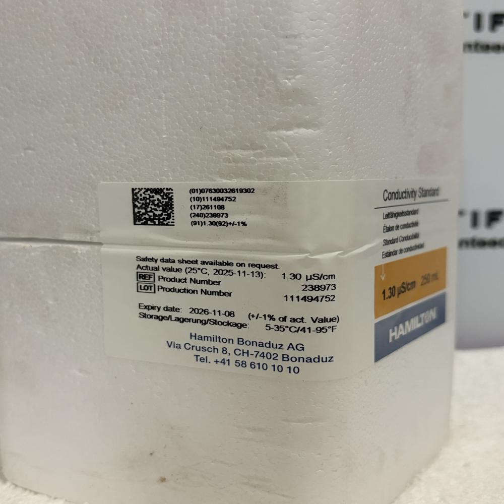 Conductivity Standard 1 30 uS/cm 250mL Hamilton