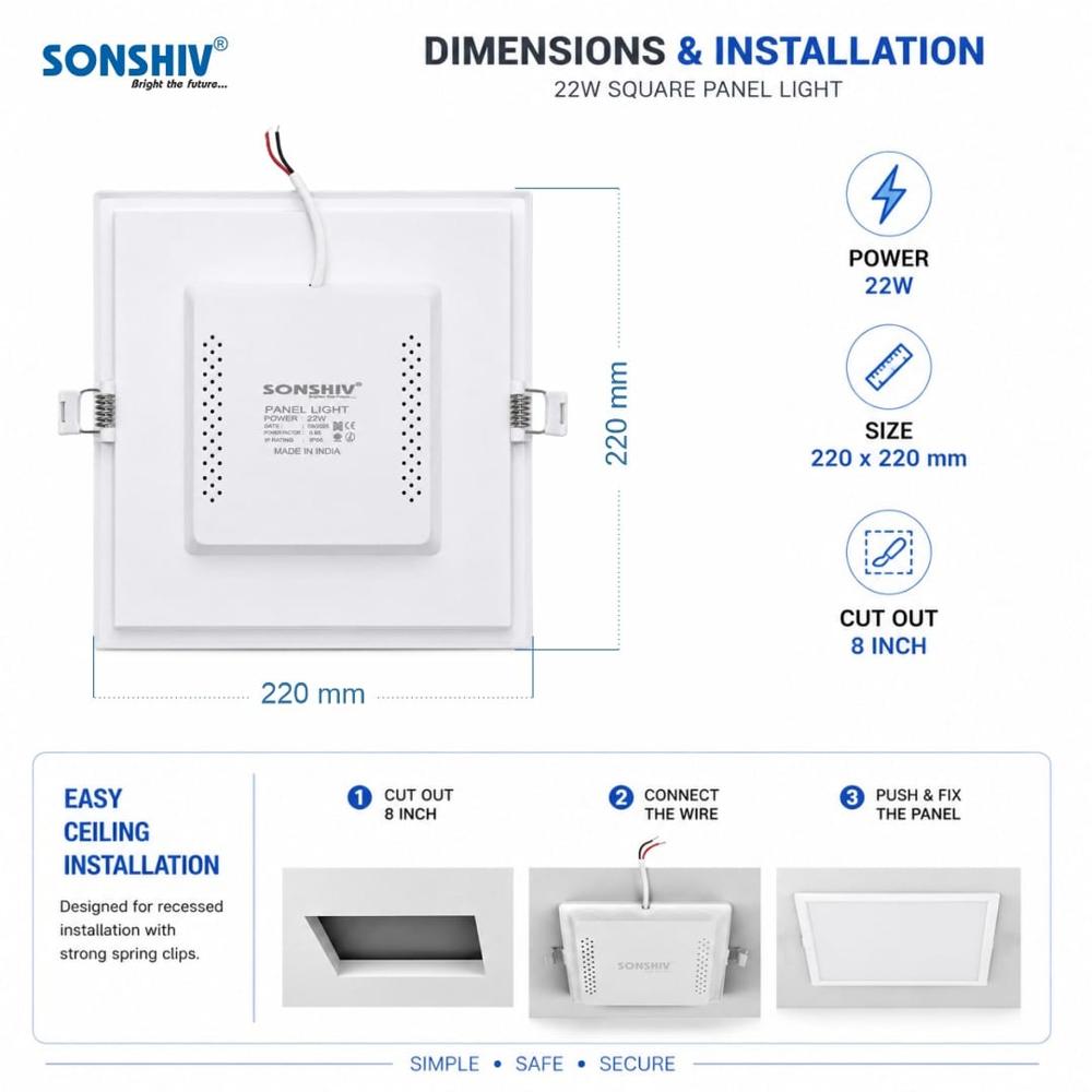 22w Panel Light