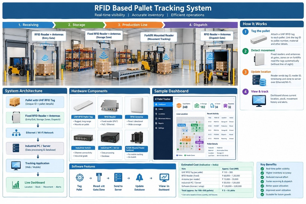 Rfid Based Pallet Tracking System - Antenna Type: Integrated Or External (For Wireless Models)