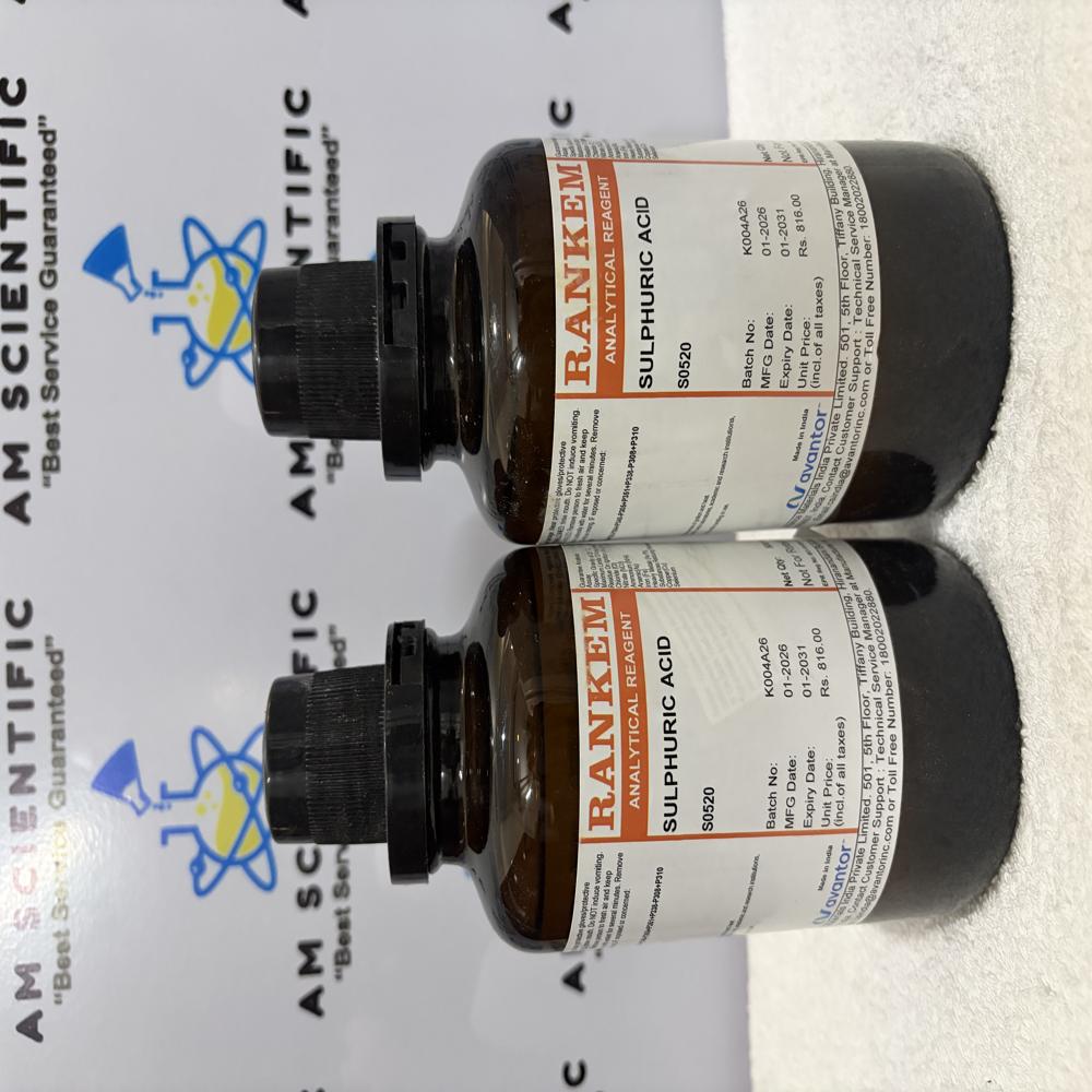 Sulfuric Acid Ar 500Ml Rankem - Application: Laboratory