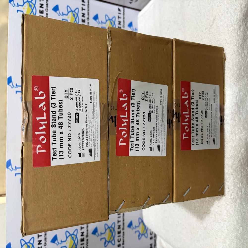 Test Tube Stand 3 Tier 13mm x 48Tubes Polylab