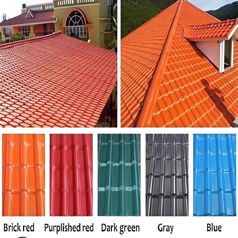 Upvc Roofing Tile Sheets - Upvc 8 Ft X 3.5 Ft, Red Grey | Corrugated, Uv Coated, Fire Resistant, Lightweight