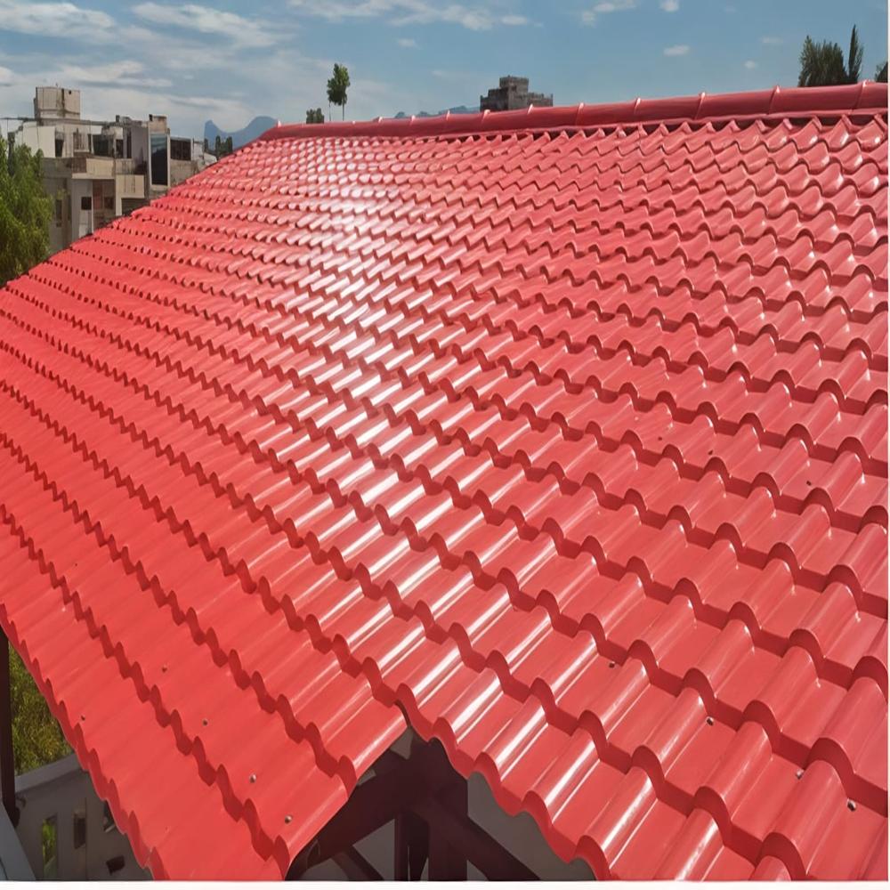 Upvc Roofing Tile Sheets - Upvc 8 Ft X 3.5 Ft, Red Grey | Corrugated, Uv Coated, Fire Resistant, Lightweight
