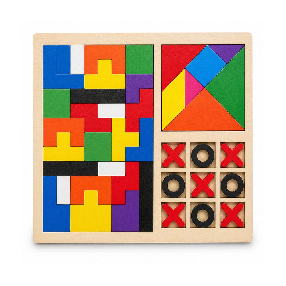 3 in 1 Wooden Puzzle Toy