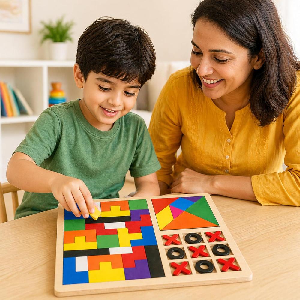 3 in 1 Wooden Puzzle Toy