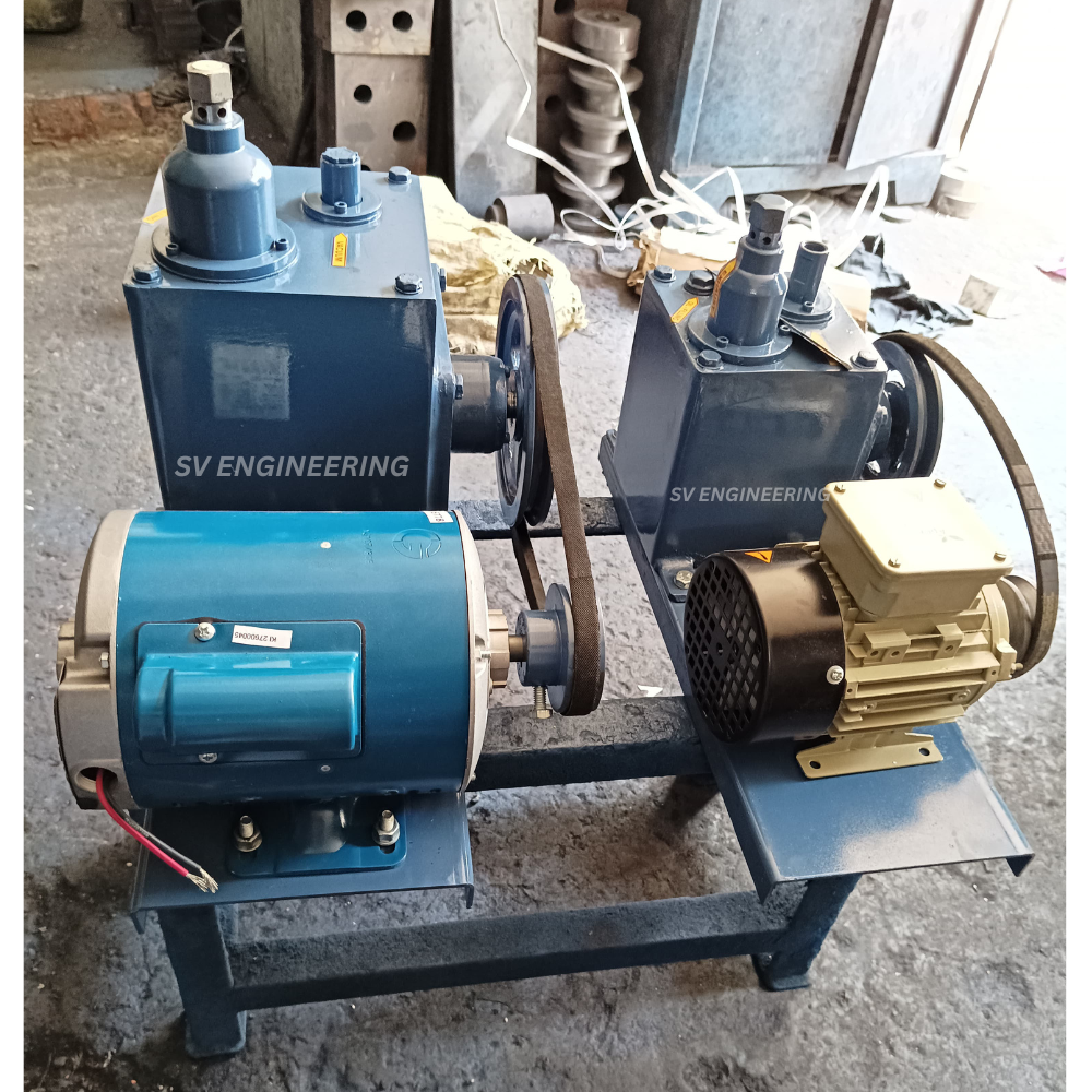 Oil Seal Vacuum Pump - Two Stage, 0.55 Kw Motor, Air Cooled, Tank Mounted | Hydraulic Oil, 10 Mâ³/h, 0.001 Mbar