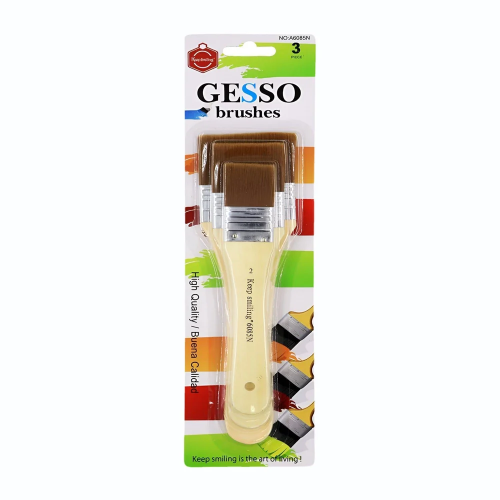 3Piece Dark Brown Artist Paint Brush Set