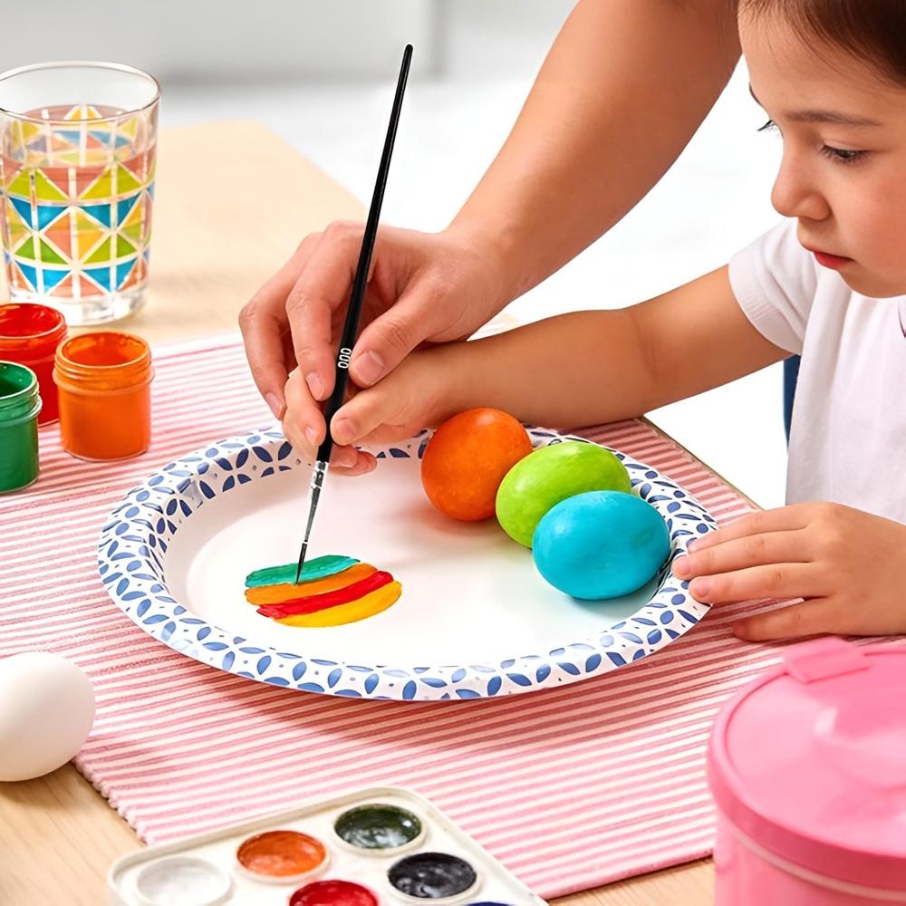 6Piece Orange Artist Paint Brush Set