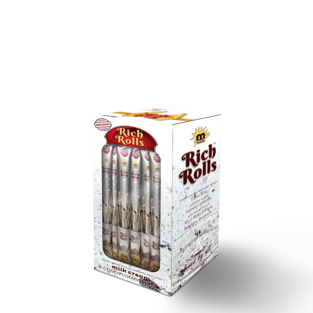 Premium Quality Delicious Crispy Snack Wafer Sticks Rich Roll Choco Cookie & Milk Cream Wafer Rolls for Bulk Purchase