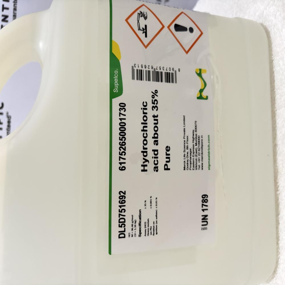 Hydrochloric Acid About 35% Pure 5Ltr